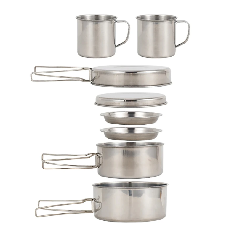 Camping Cooking Pot Set - Conjunto de Utensílios de Cozinha para