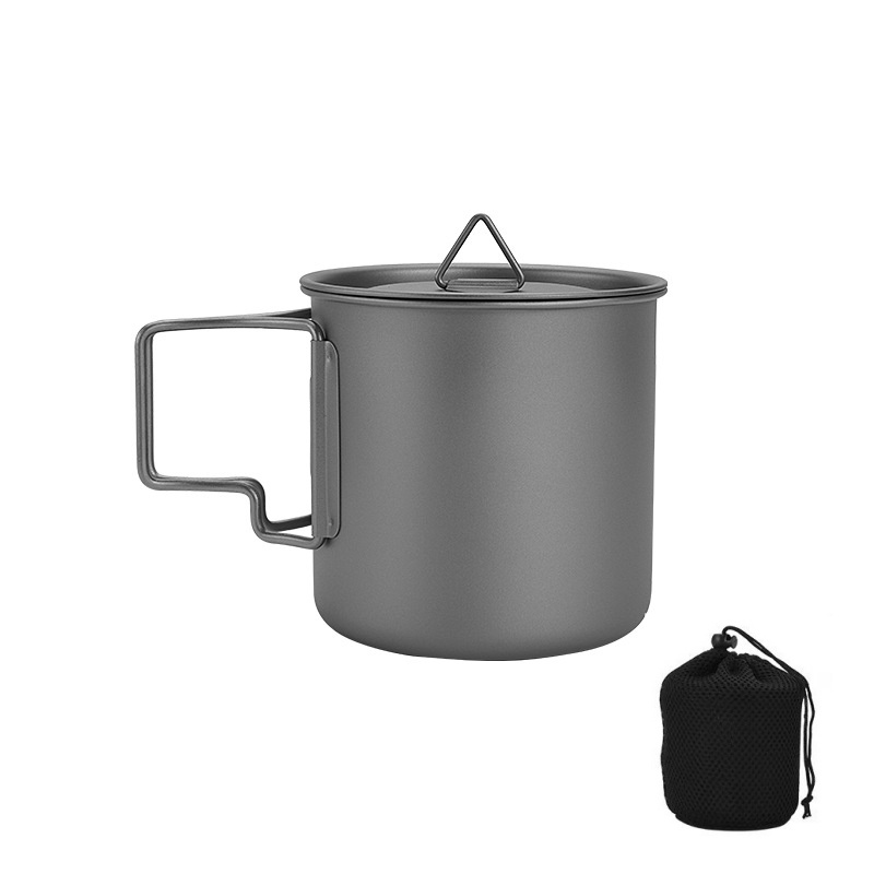 Camping Cooking Pot Set - Caneca de camping de titânio com