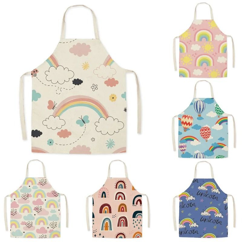Camping Cooking Apron - Verão arco-íris sol padrão abstrato avental