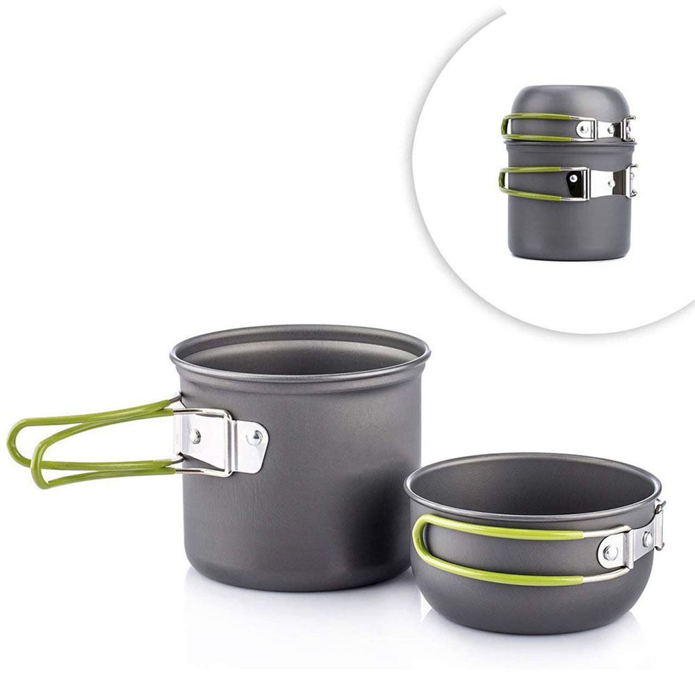 Camping Cooking Pot Set - Conjunto de panelas ultraleve para acampamento,