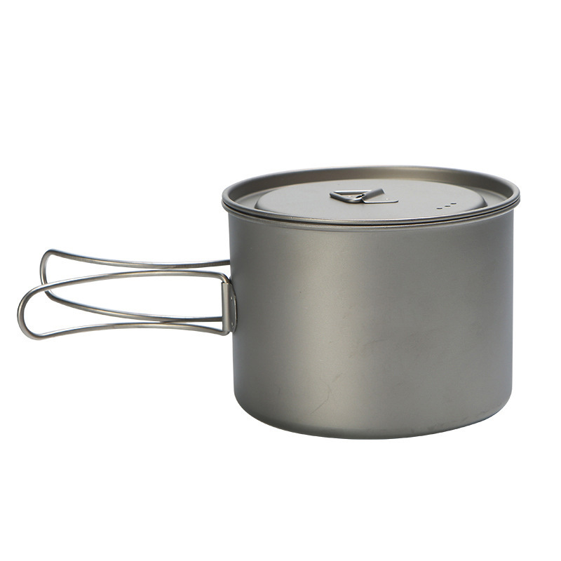 Camping Cooking Tool Set - Panela de titânio com alça suspensa,