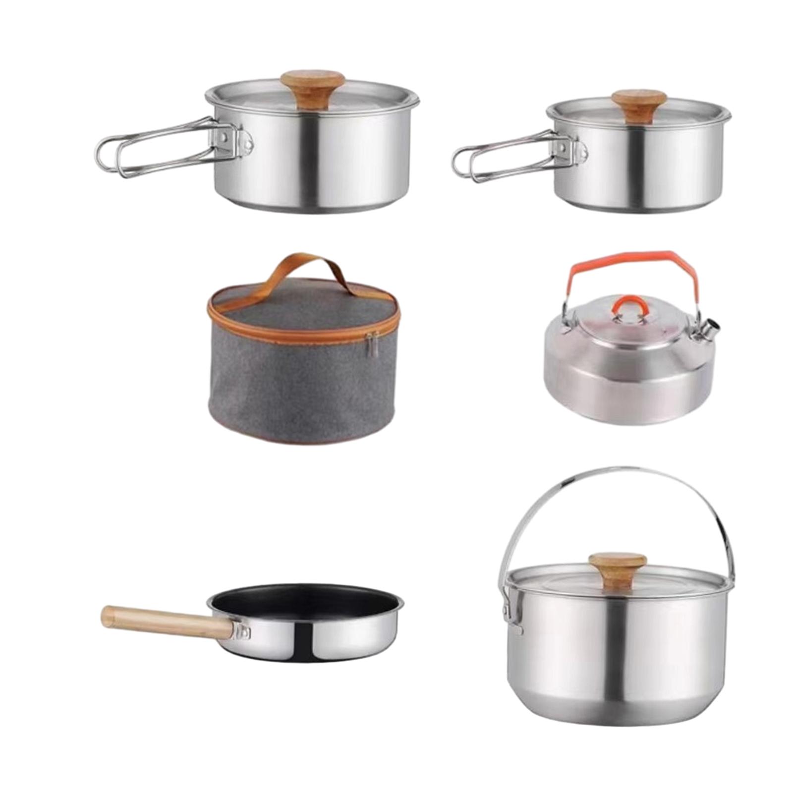 Camping Lightweight Cooking Pot - Kit de Utensílios de Cozinha para