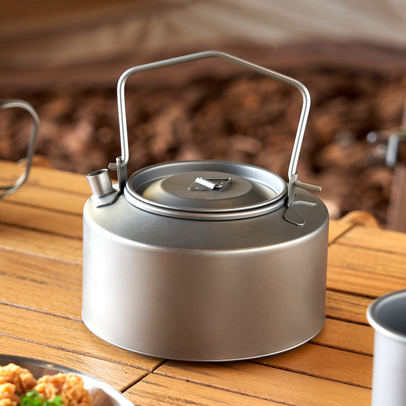 Camping Cooking Tool Set - Chaleira de titânio para cozinhar água