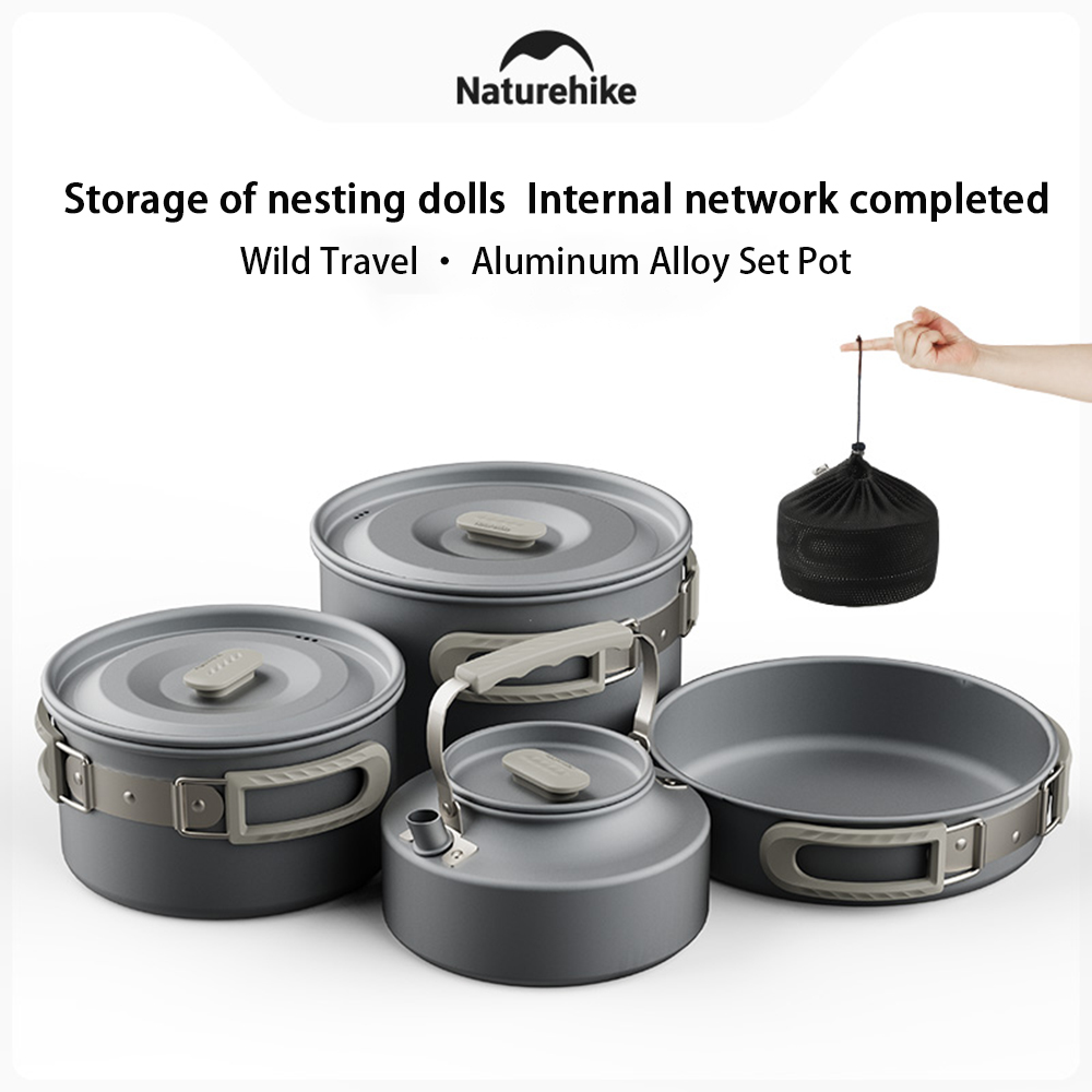Camping Cooking Pot Set - Naturehike conjunto de panelas ao ar