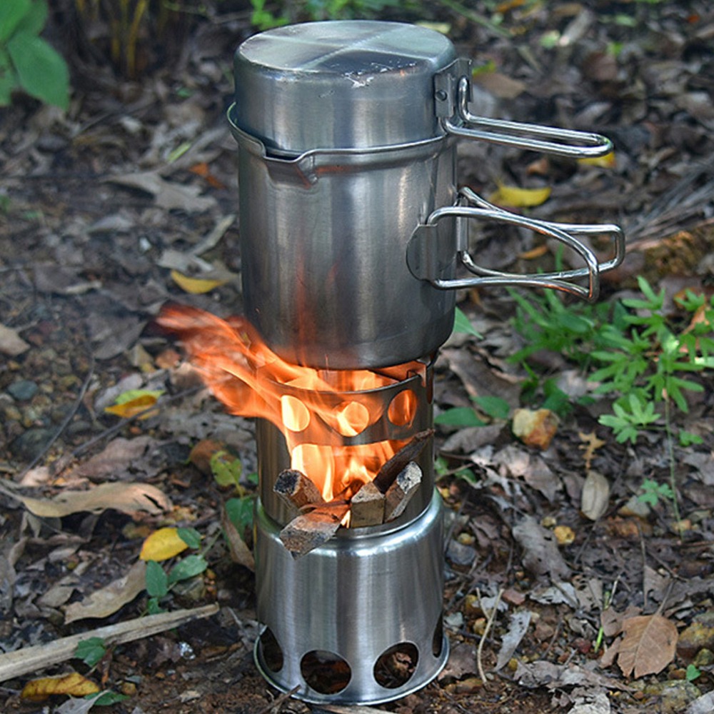 Conjunto de Utensílios de Cozi - Camping Cooking Pot Set avaliação e preço