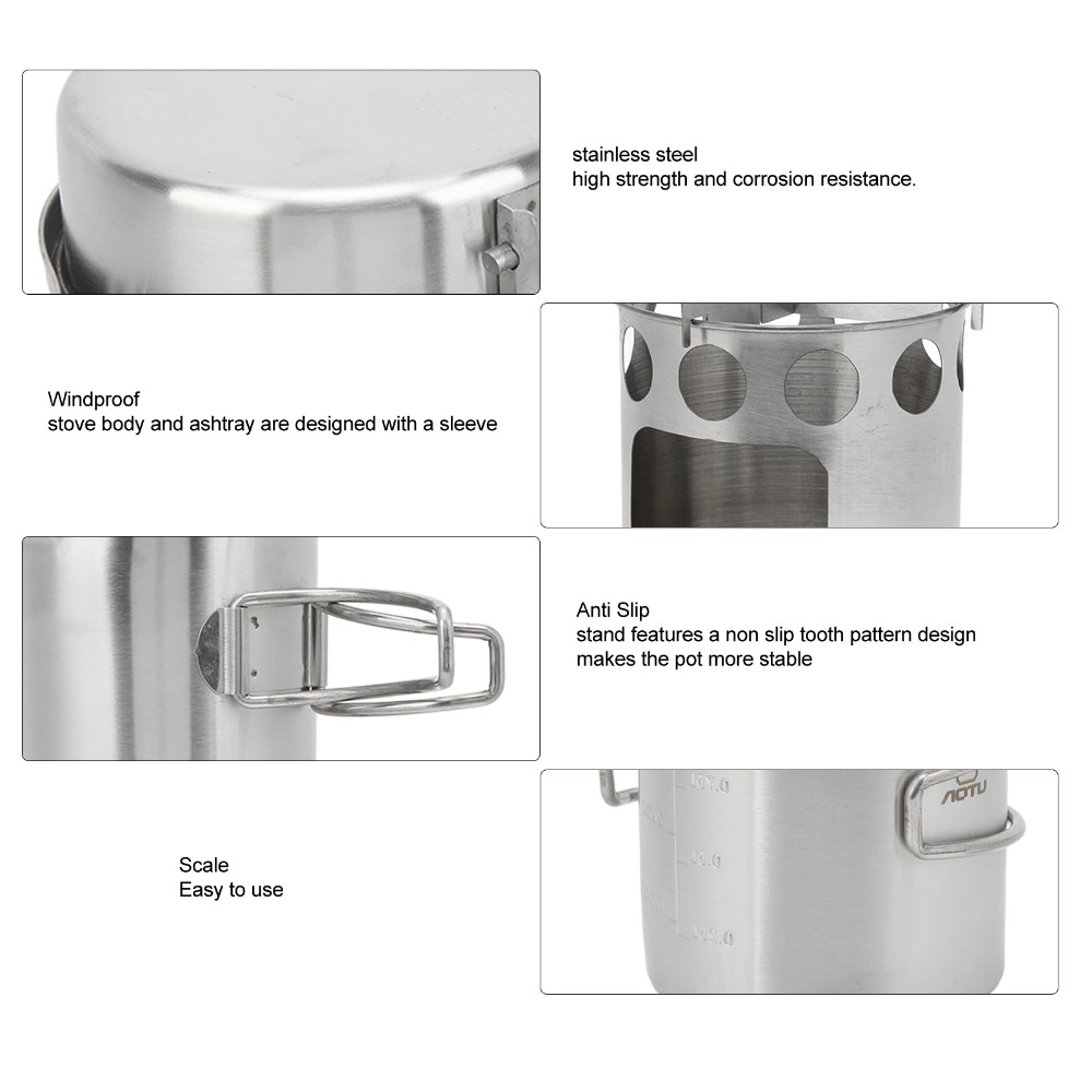 Conjunto de Utensílios de Cozi - Camping Cooking Pot Set avaliação e preço