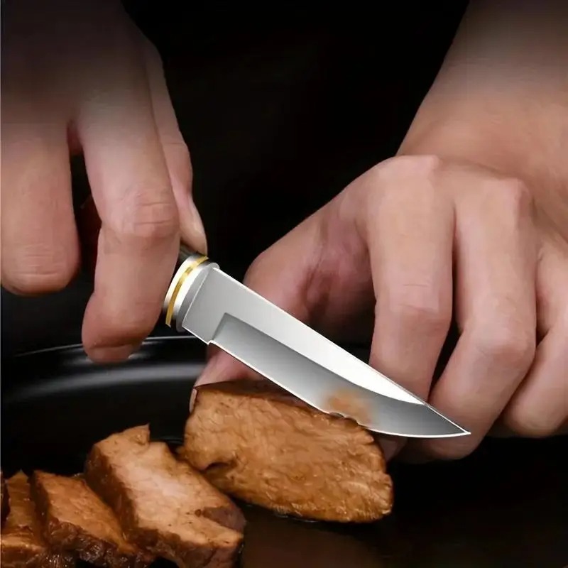 Faca de churrasco de aço inoxi - Camping Cooking Knife With Sheath avaliação e preço