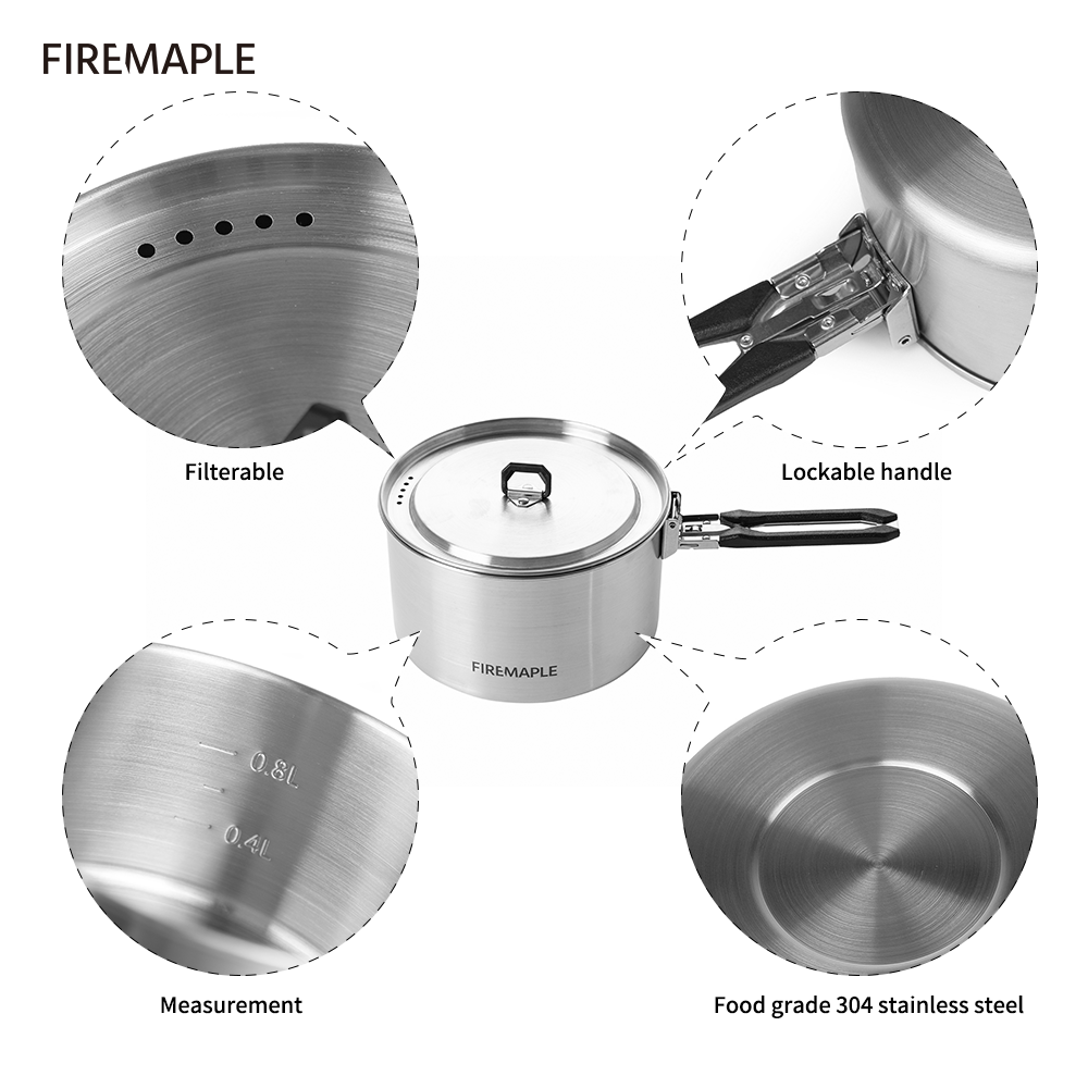 Fire Maple-Stainless Steel Pot - Camping Cooking Set Compact avaliação e preço