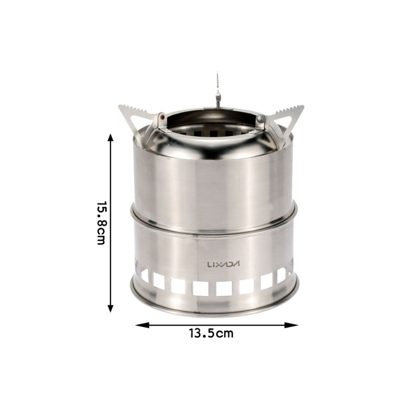 Lixada-fogão a lenha de aço in - Camping Cooking Windshield avaliação e preço