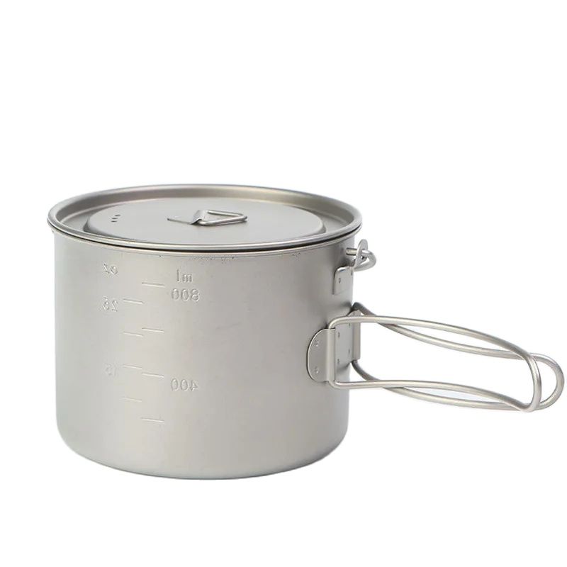Panela de titânio com alça sus - Camping Cooking Tool Set avaliação e preço