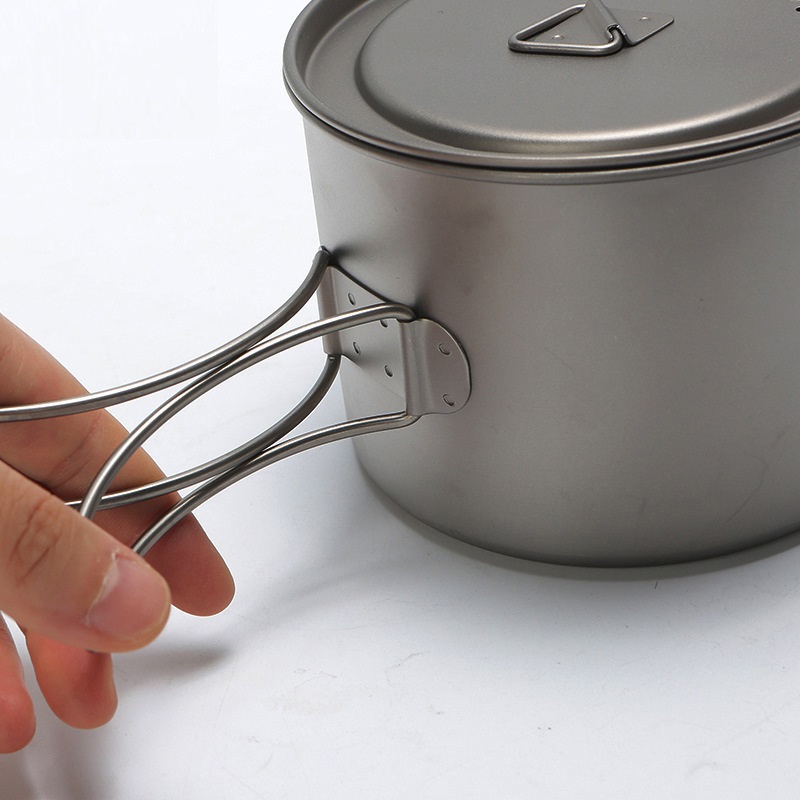 Panela de titânio com alça sus - Camping Cooking Tool Set avaliação e preço
