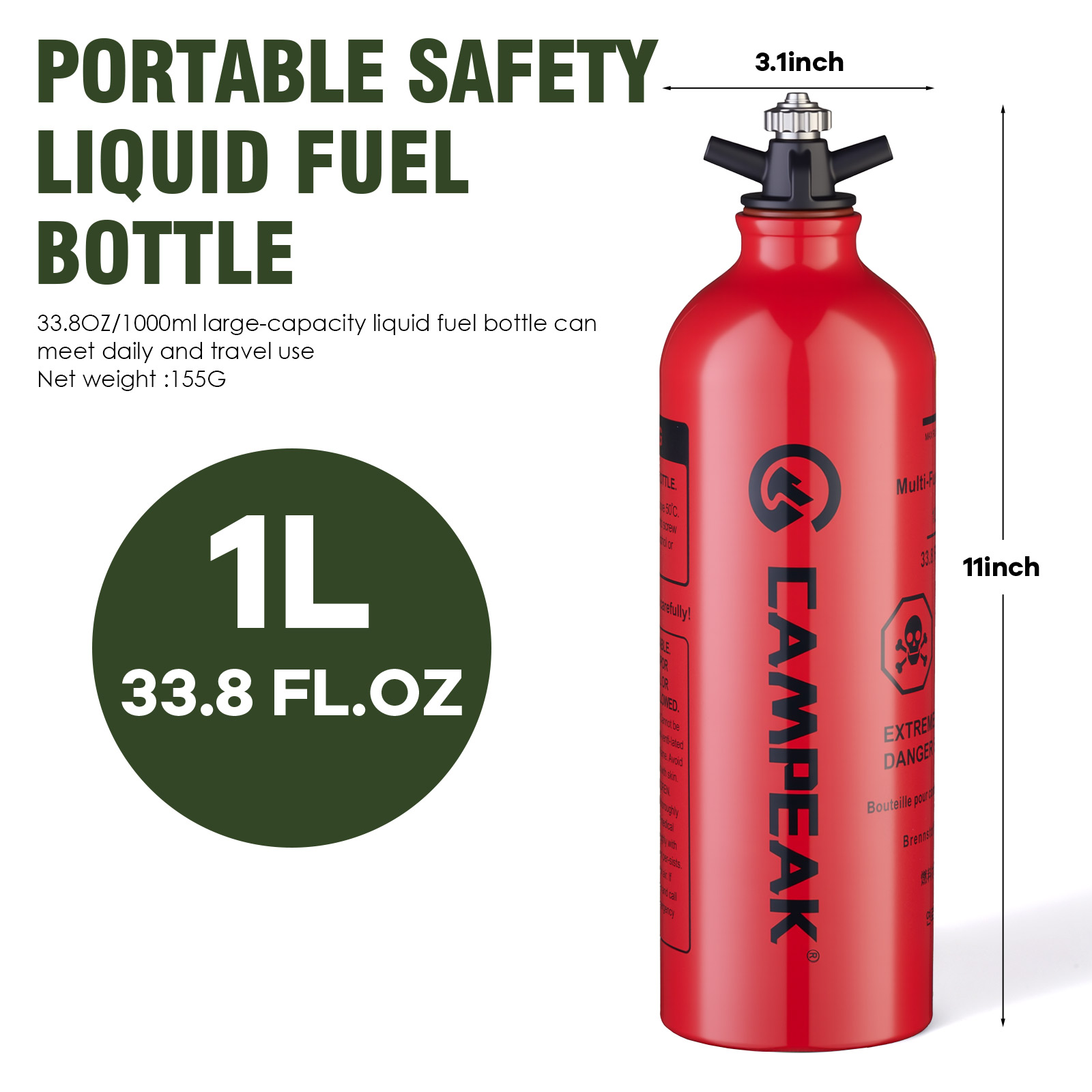 Garrafa de Combustível Líquido - Camping Cooking Oil Bottle avaliação e preço