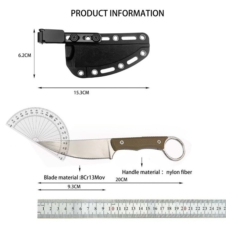 Faca de Corte para Camping ao  - Camping Cooking Knife With Sheath avaliação e preço