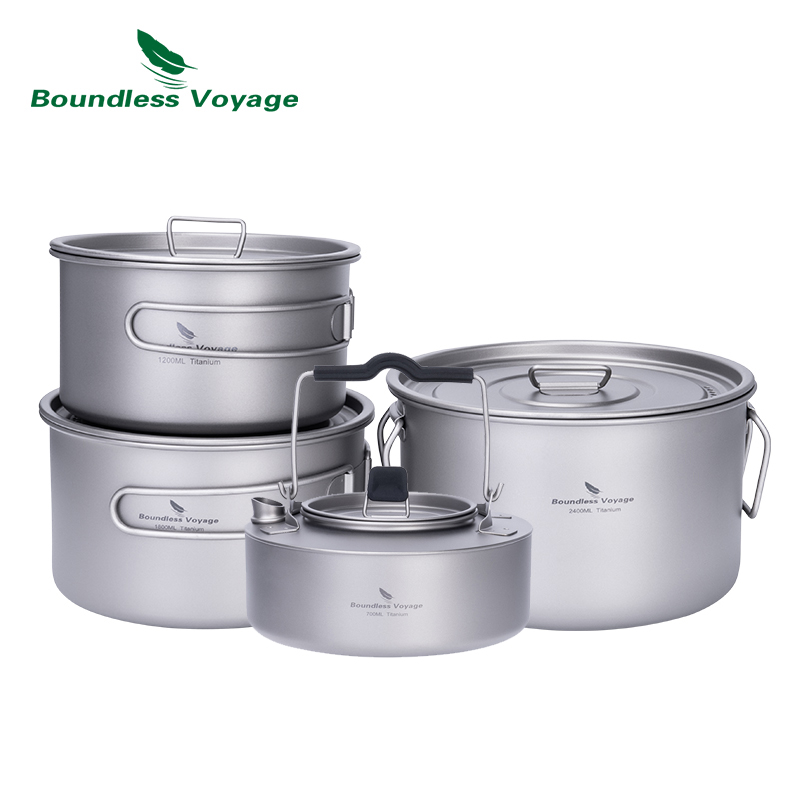 Conjunto de Panelas de Titânio - Camping Cooking Tool Set avaliação e preço