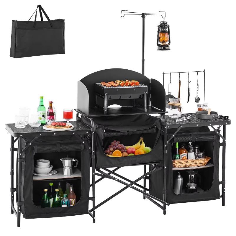 【Em Destaque】Mesa de Cozinha p - Camping Cooking Cupboard avaliação e preço
