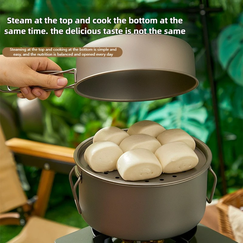 Conjunto de panela de titânio  - Camping Lightweight Cooking Pot avaliação e preço
