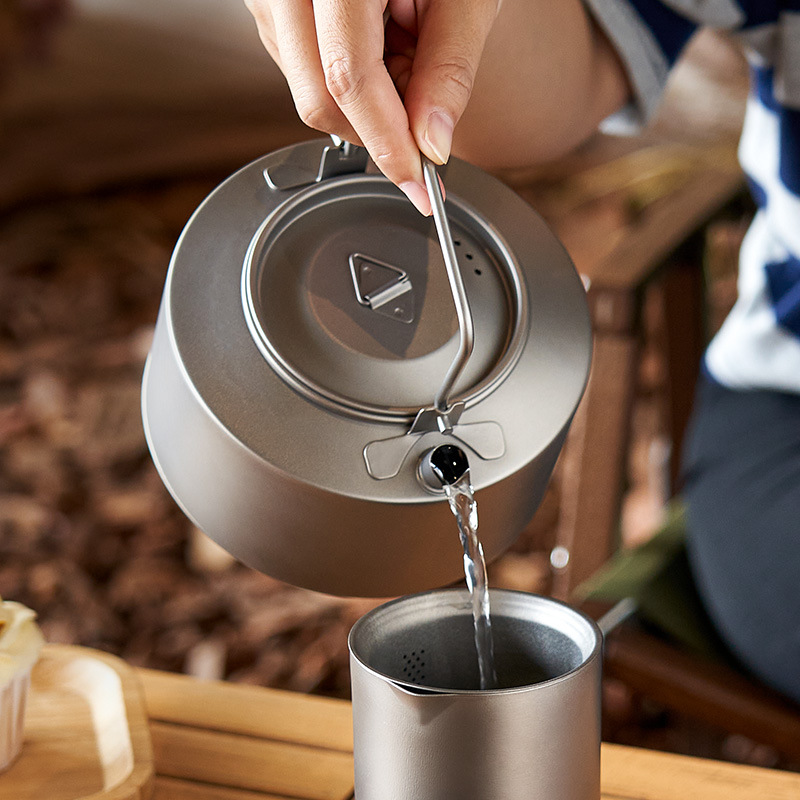 Chaleira de titânio para cozin - Camping Cooking Tool Set avaliação e preço