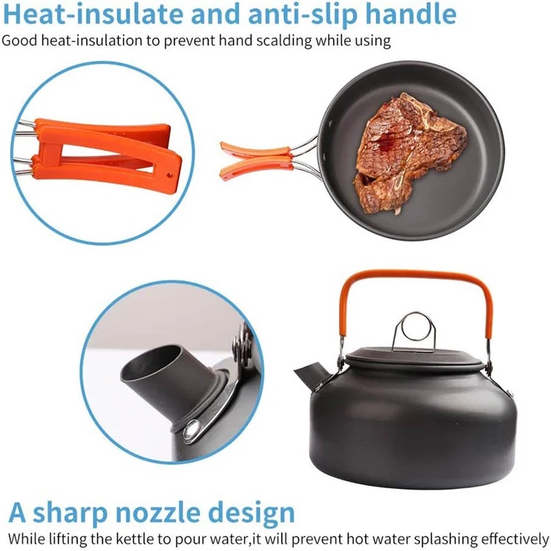 Conjunto de utensílios de cozi - Camping Cooking Pot Set avaliação e preço